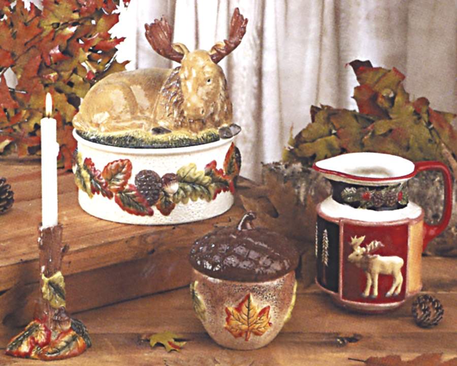 Northern Nights (Decal) 7" Tall Sculpted Candlestick by American Atelier-1