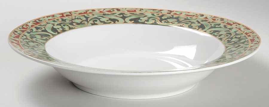 Christmas Ornaments Rim Soup Bowl by American Atelier-1