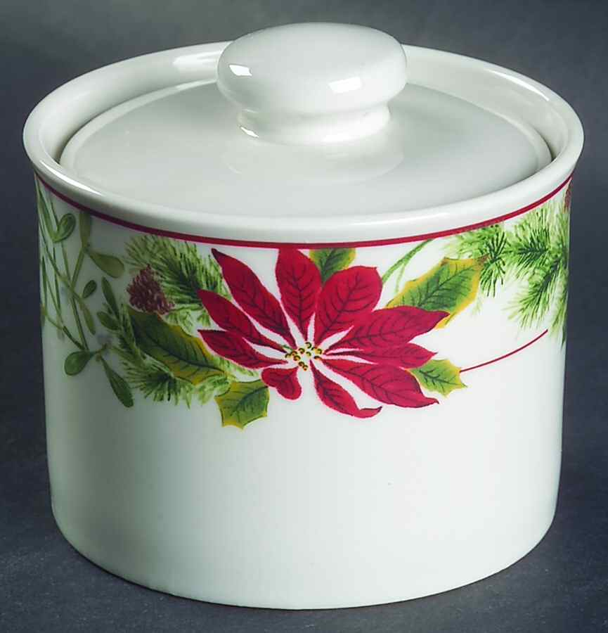 Holiday Floral Sugar Bowl & Lid by American Atelier-1