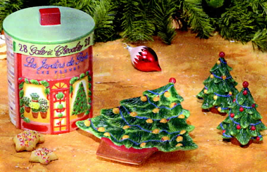 Christmas Bistro 1 Part Medium Tree Shaped Dish by American Atelier-1