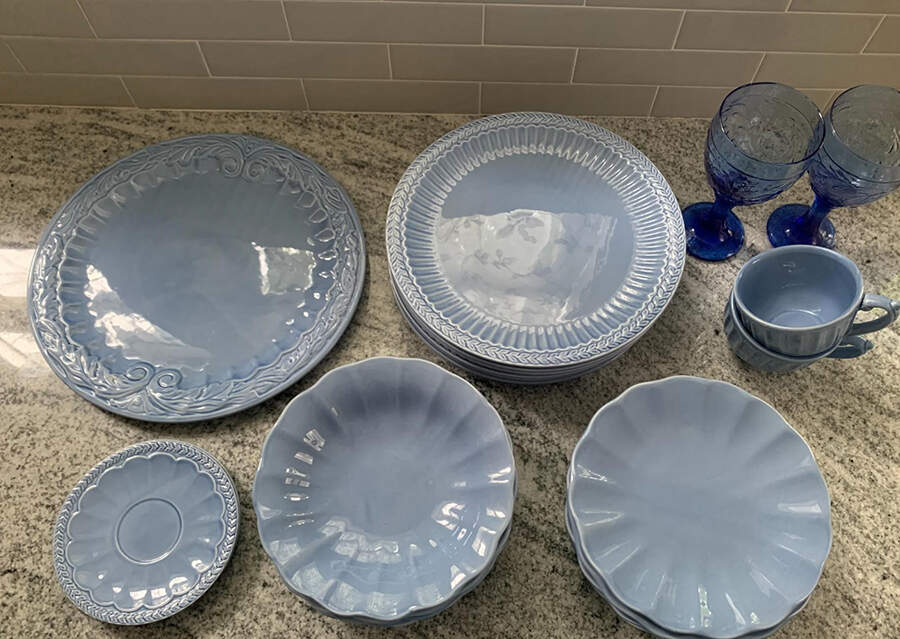 Athena Blue Dinner Plate by American Atelier-1