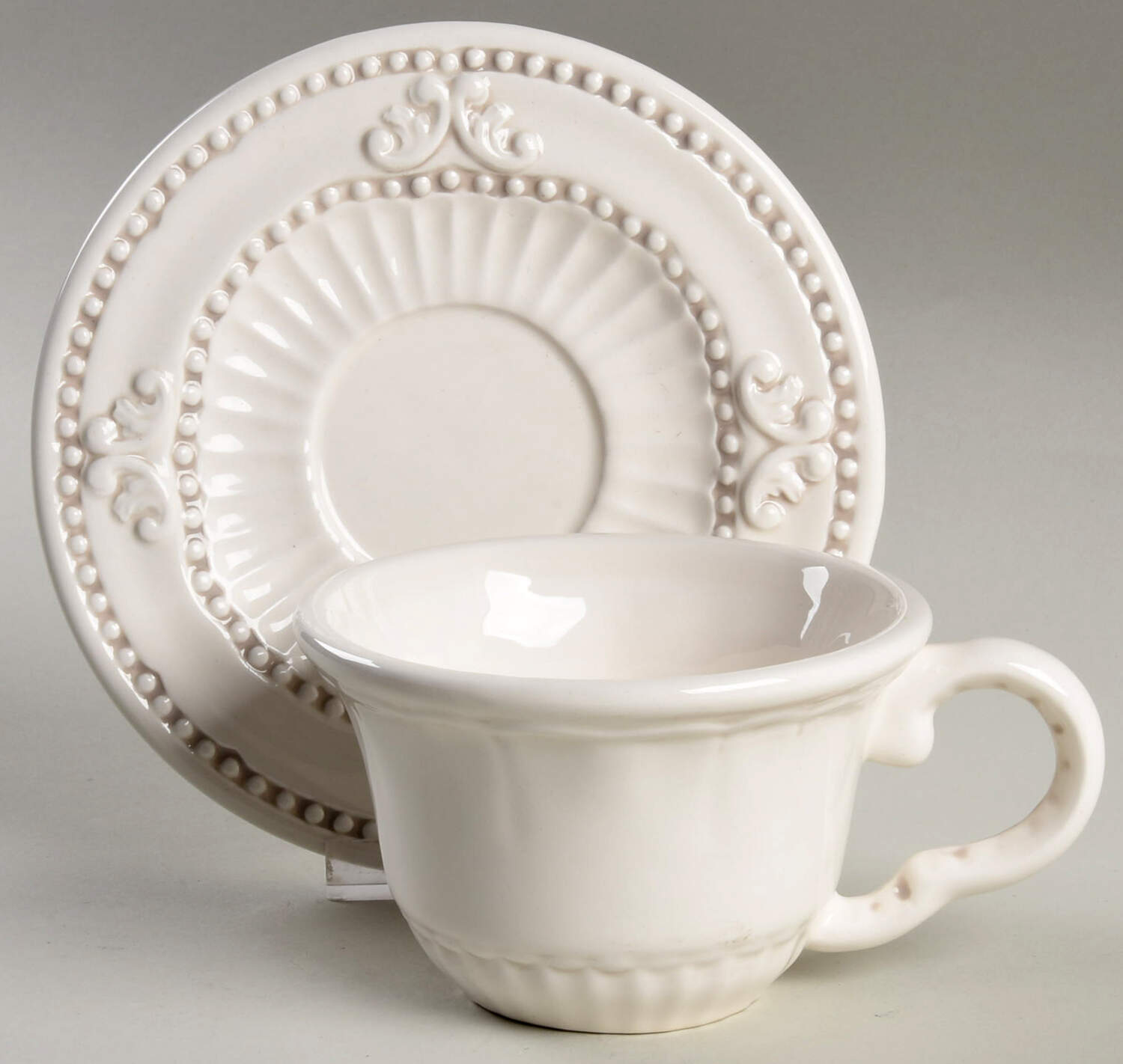 Baroque Flat Cup & Saucer Set by American Atelier-1