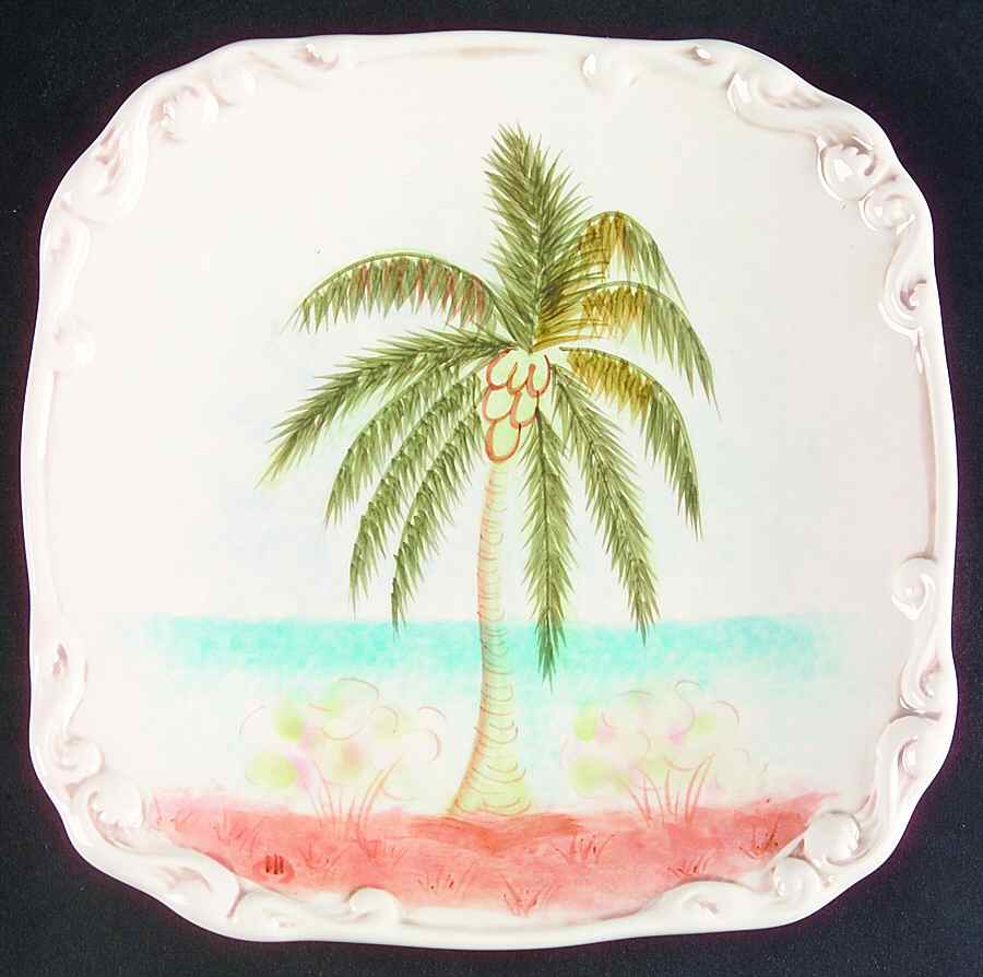 By the Sea Square Salad Plate by American Atelier-1