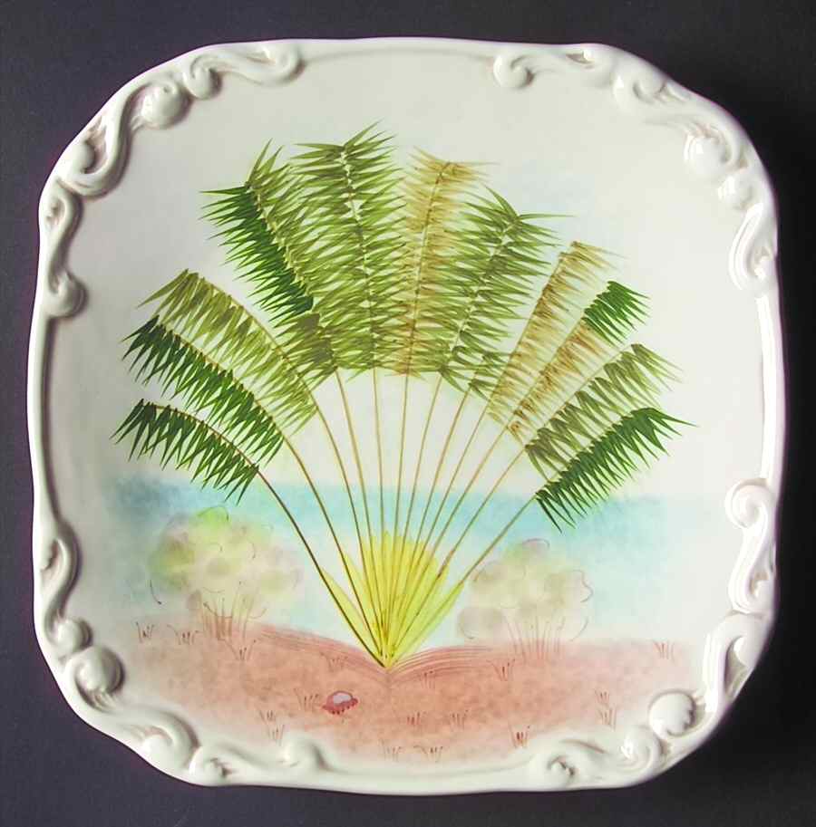 By the Sea Square Salad Plate by American Atelier-1