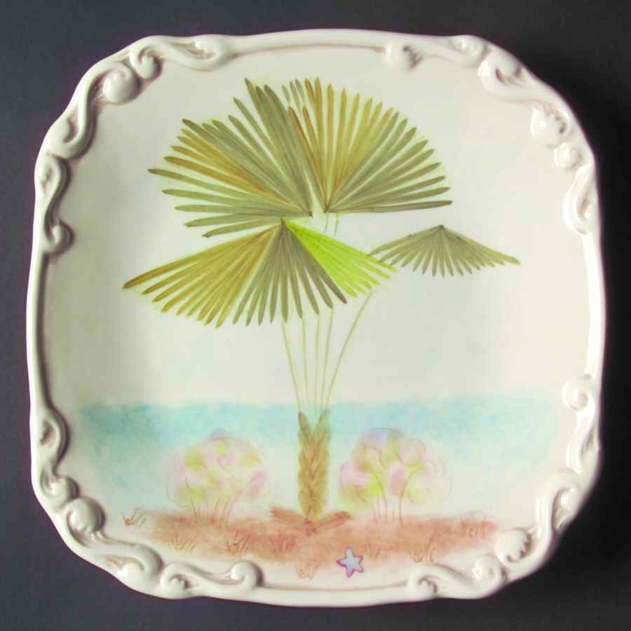 By the Sea Square Salad Plate by American Atelier-1