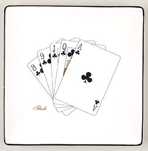 Casino Royale Square Salad Plate by American Atelier-1