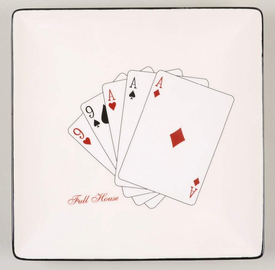 Casino Royale Square Salad Plate by American Atelier-1