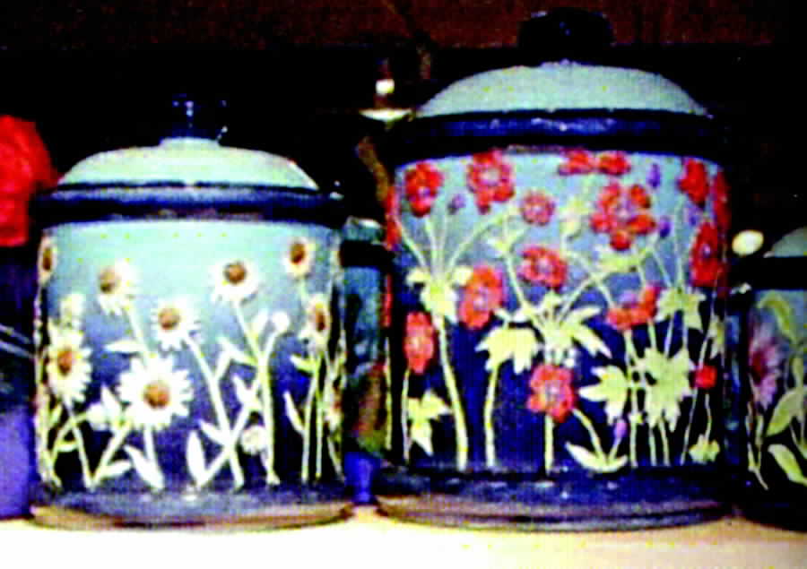 Evening Garden Medium Canister & Lid by American Atelier-1
