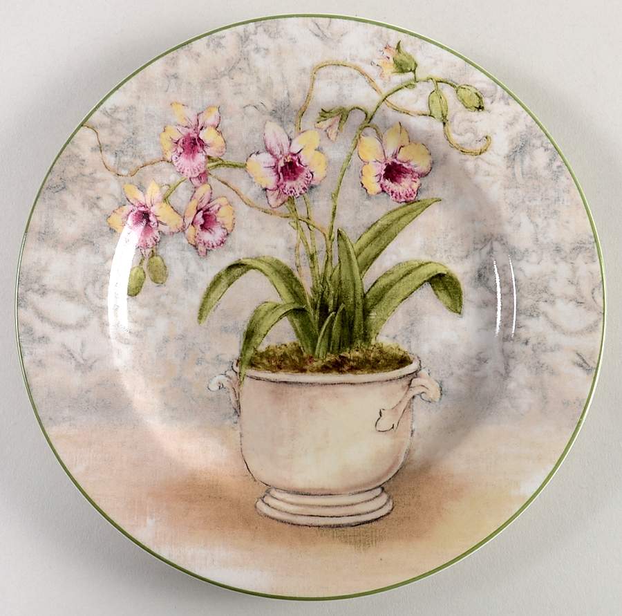 Floral Jardin (Round, Smooth) Salad Plate by American Atelier-1