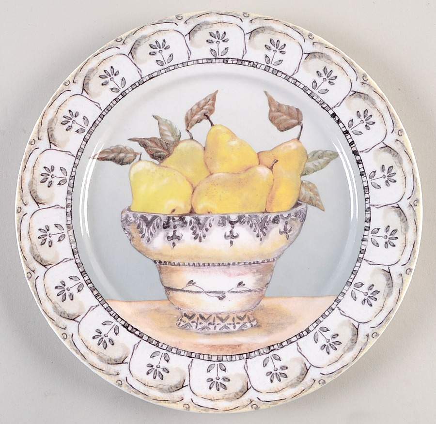 Fruit Toile Dinner Plate by American Atelier-1
