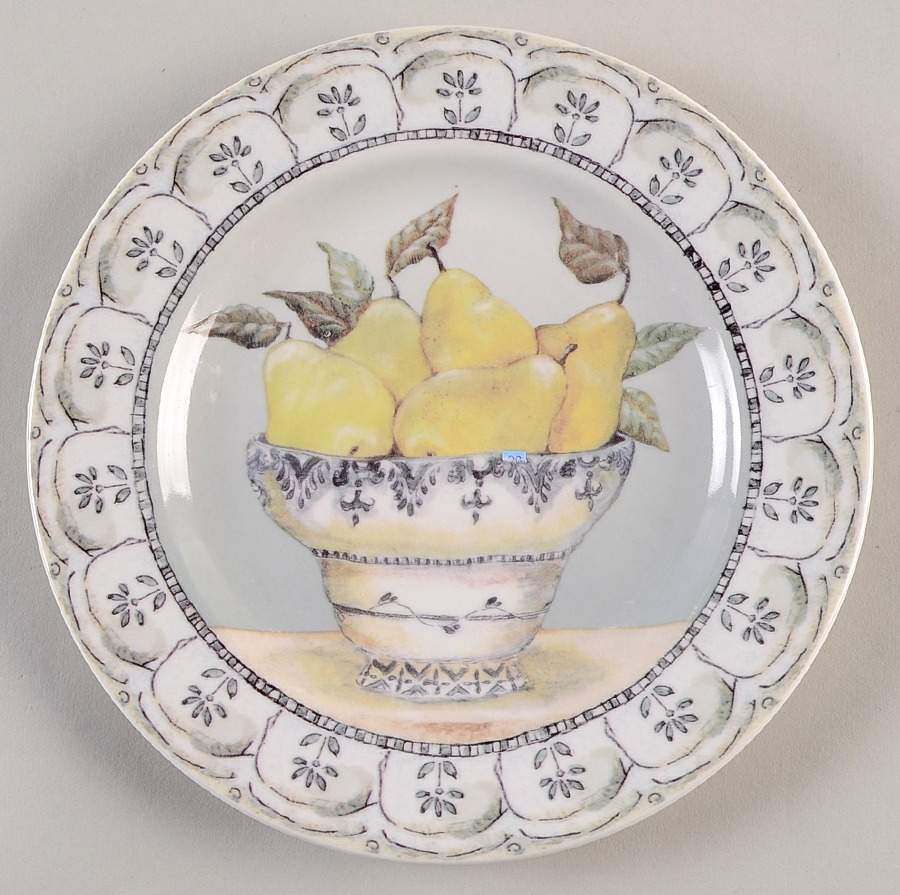 Fruit Toile Salad Plate by American Atelier-1