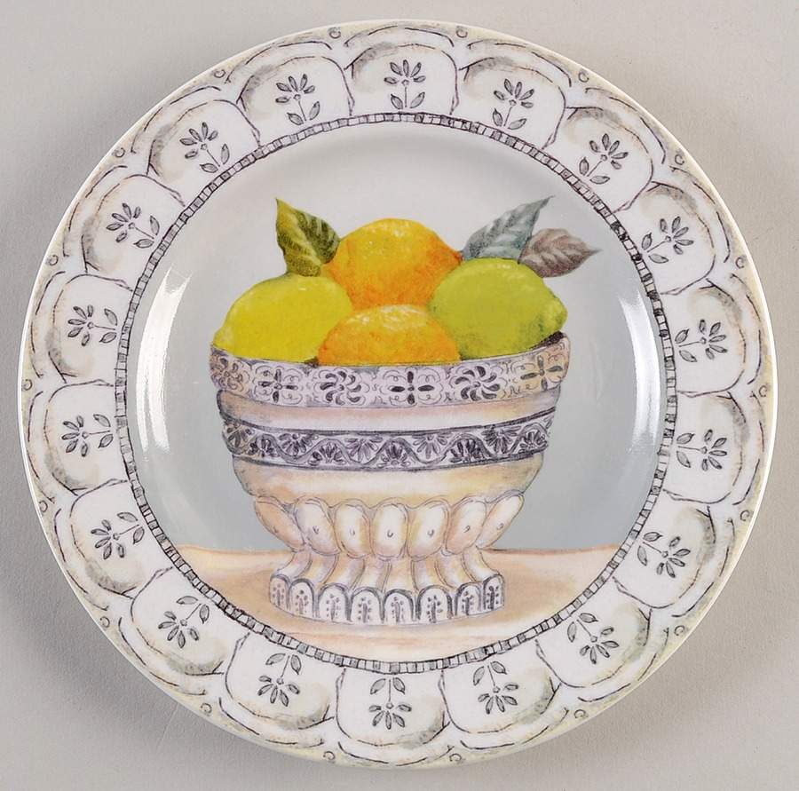 Fruit Toile Salad Plate by American Atelier-1