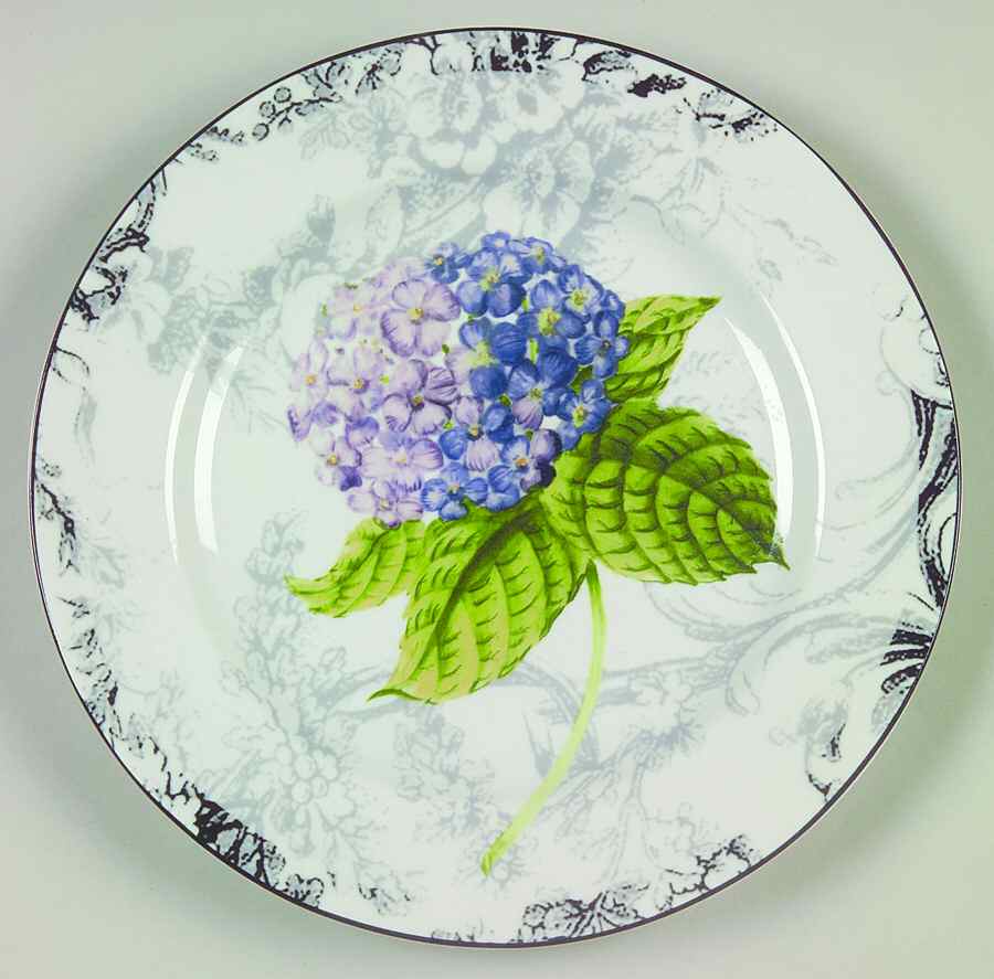 Hydrangea Toile Salad Plate by American Atelier-1