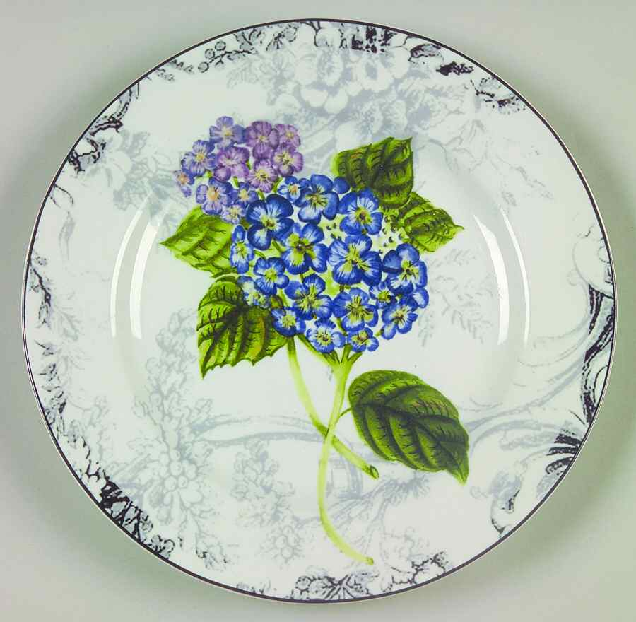 Hydrangea Toile Salad Plate by American Atelier-1