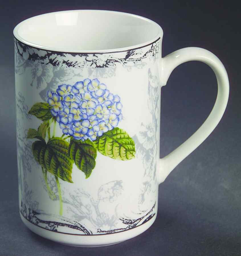 Hydrangea Toile Mug by American Atelier-1