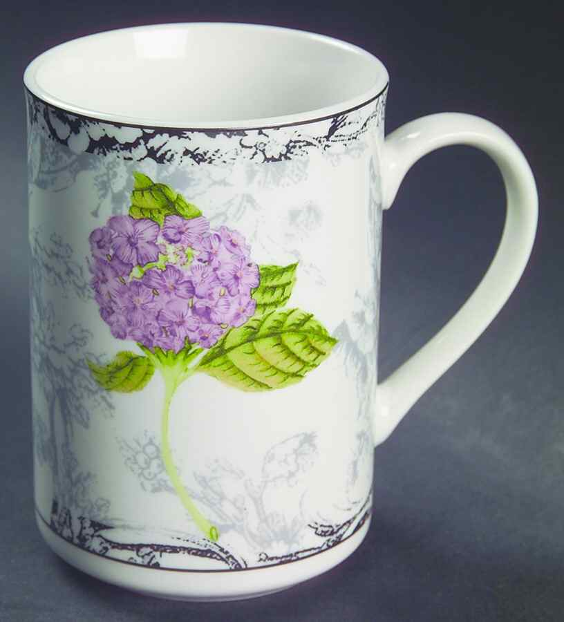 Hydrangea Toile Mug by American Atelier-1