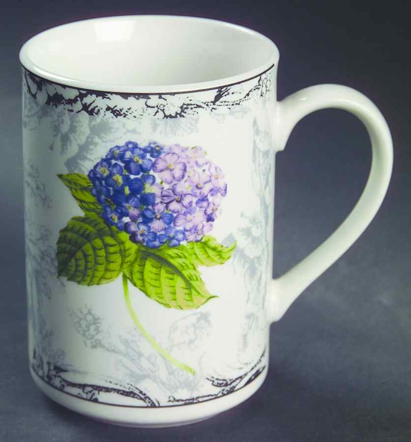 Hydrangea Toile Mug by American Atelier-1