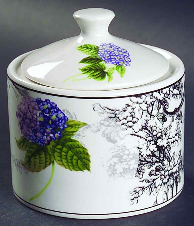 Hydrangea Toile Sugar Bowl & Lid by American Atelier-1