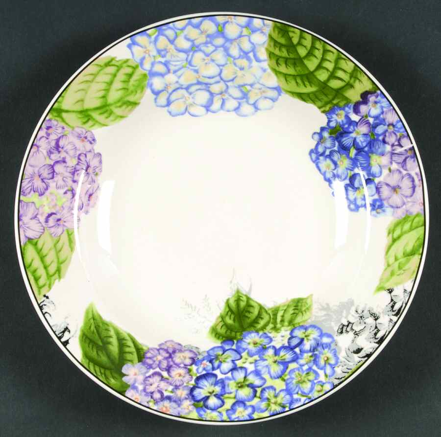 Hydrangea Toile Large Rim Soup Bowl by American Atelier-1