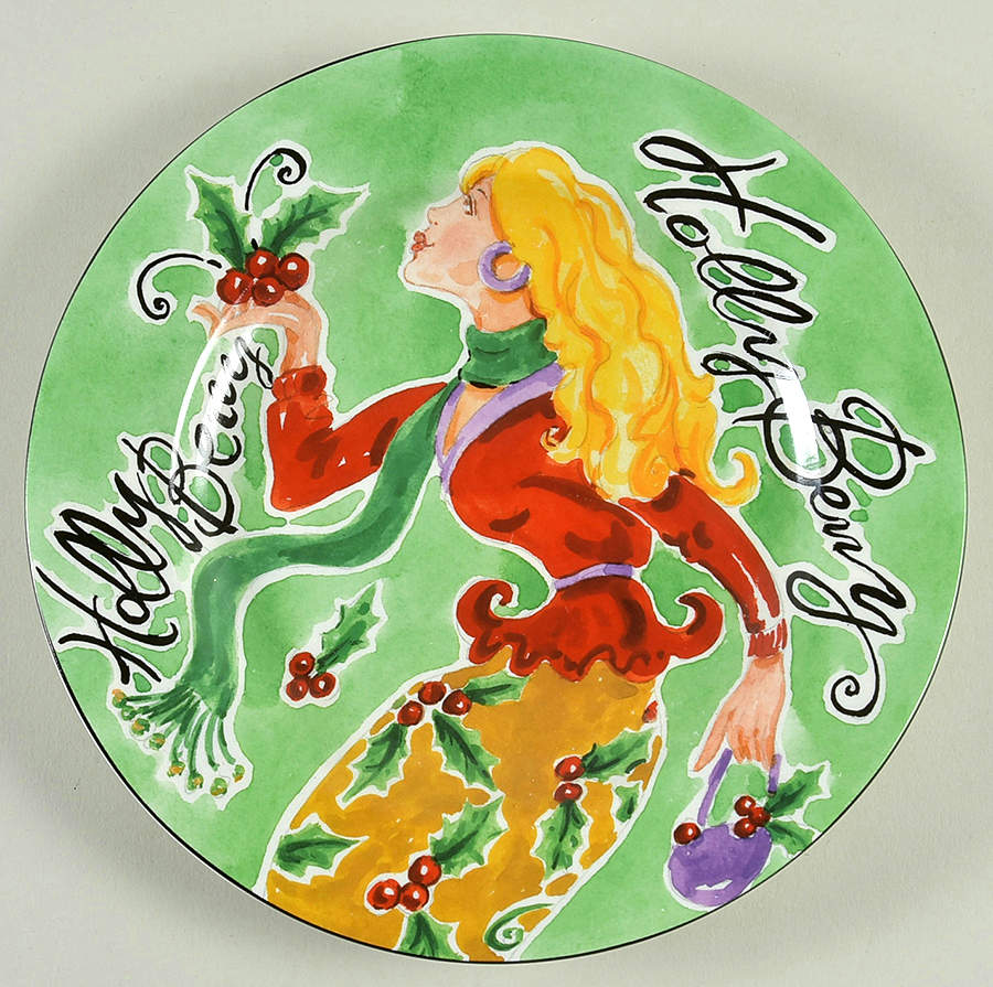 Jingle Bells Salad Plate by American Atelier-1