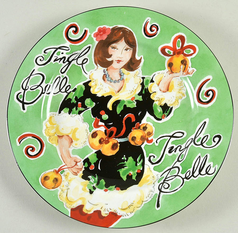 Jingle Bells Salad Plate by American Atelier-1