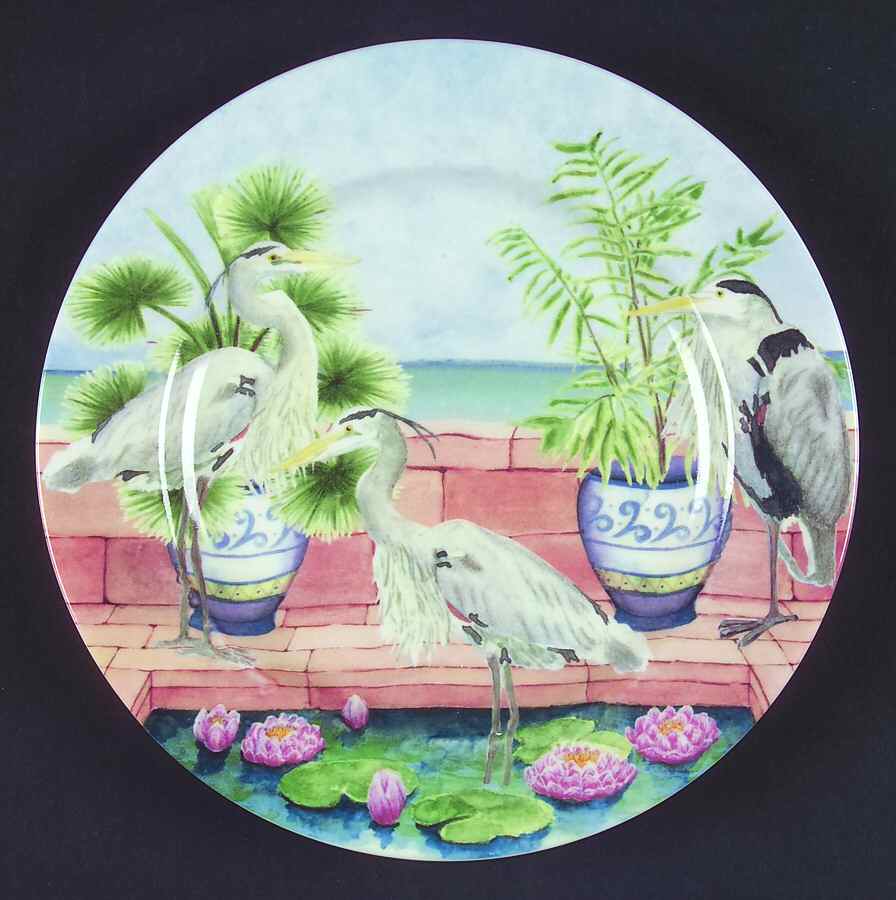 Marsh Birds Salad Plate by American Atelier-1