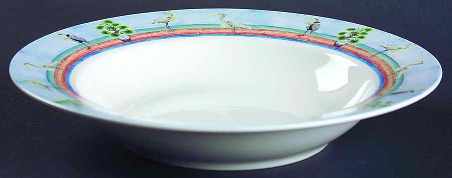 Marsh Birds Large Rim Soup Bowl by American Atelier-1