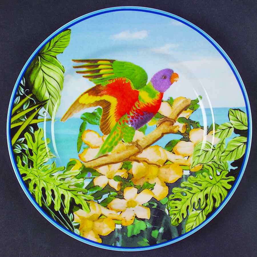 Parrots Salad Plate by American Atelier-1