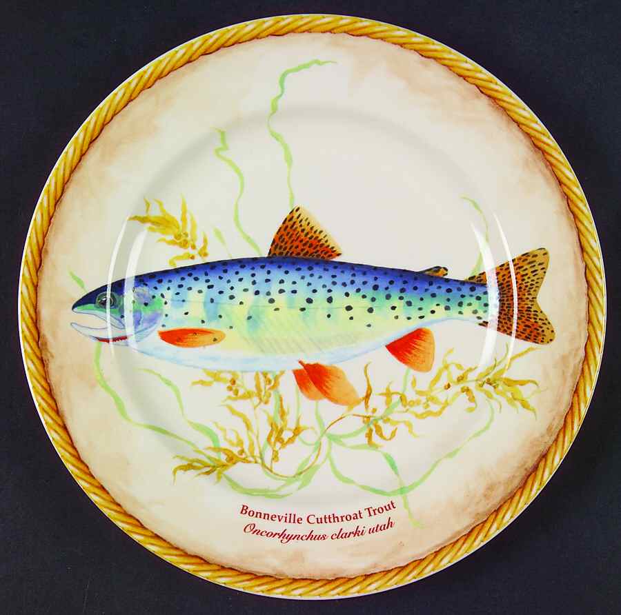 Rainbow River Salad Plate by American Atelier-1