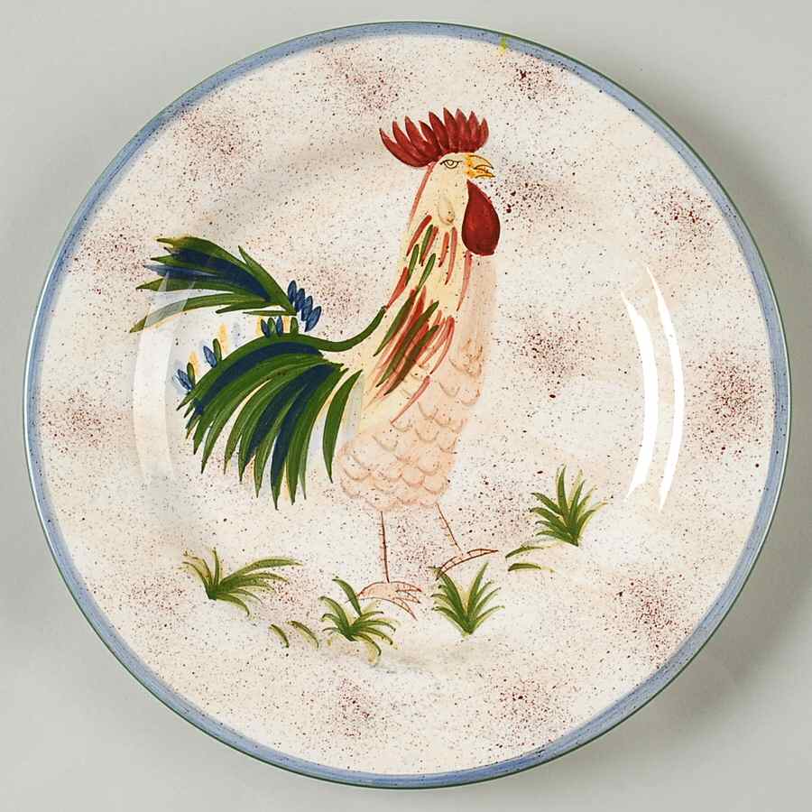 Rooster (Round, 5242) Salad/Dessert Plate by American Atelier-1