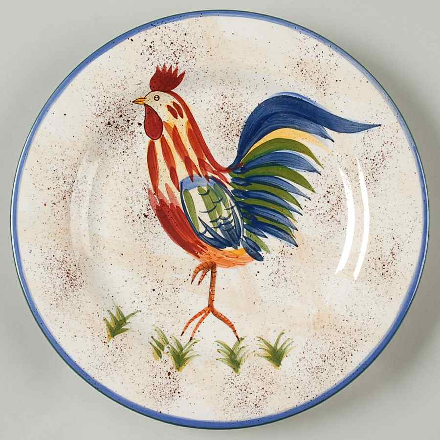 Rooster (Round, 5242) Salad/Dessert Plate by American Atelier-1