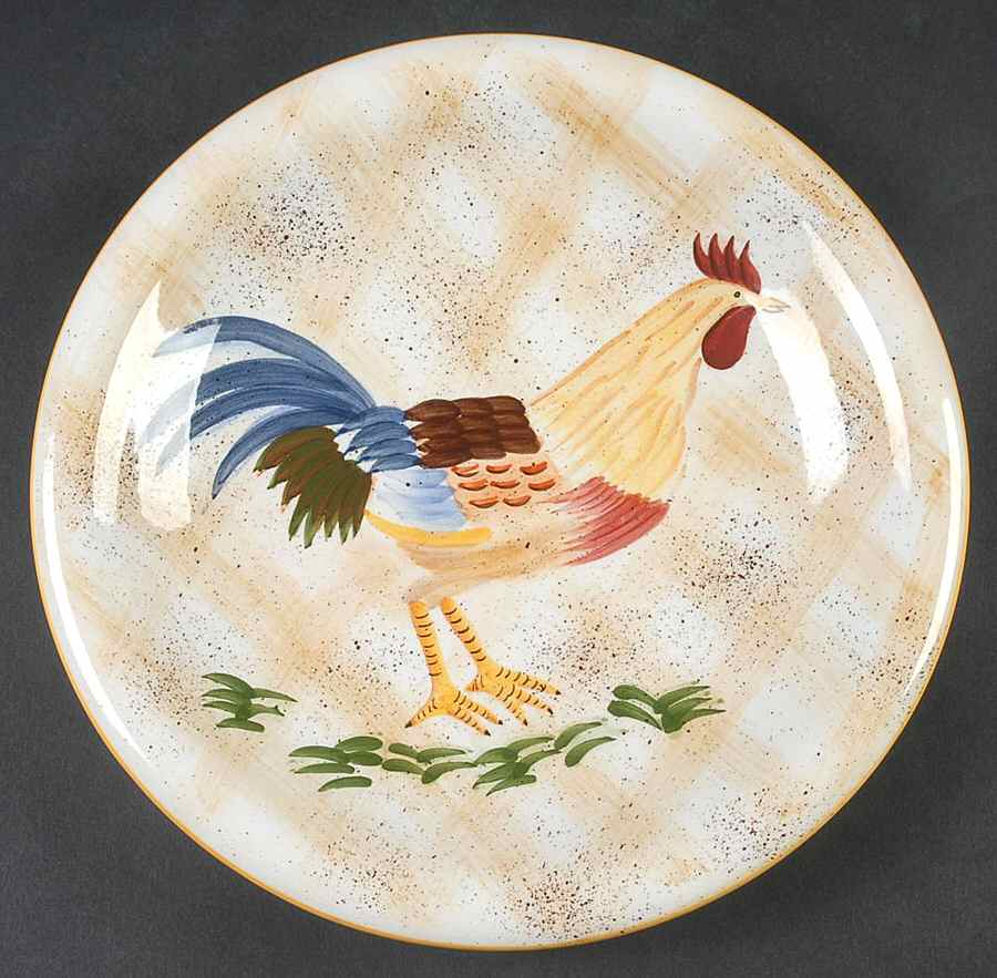 Rooster (Round, 5242) Salad/Dessert Plate by American Atelier-1
