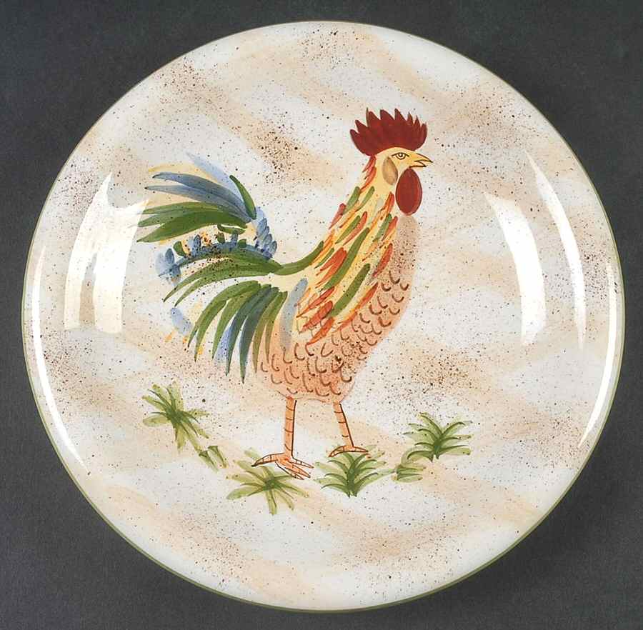 Rooster (Round, 5242) Salad/Dessert Plate by American Atelier-1