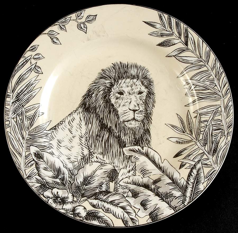 Safari Salad Plate by American Atelier-1