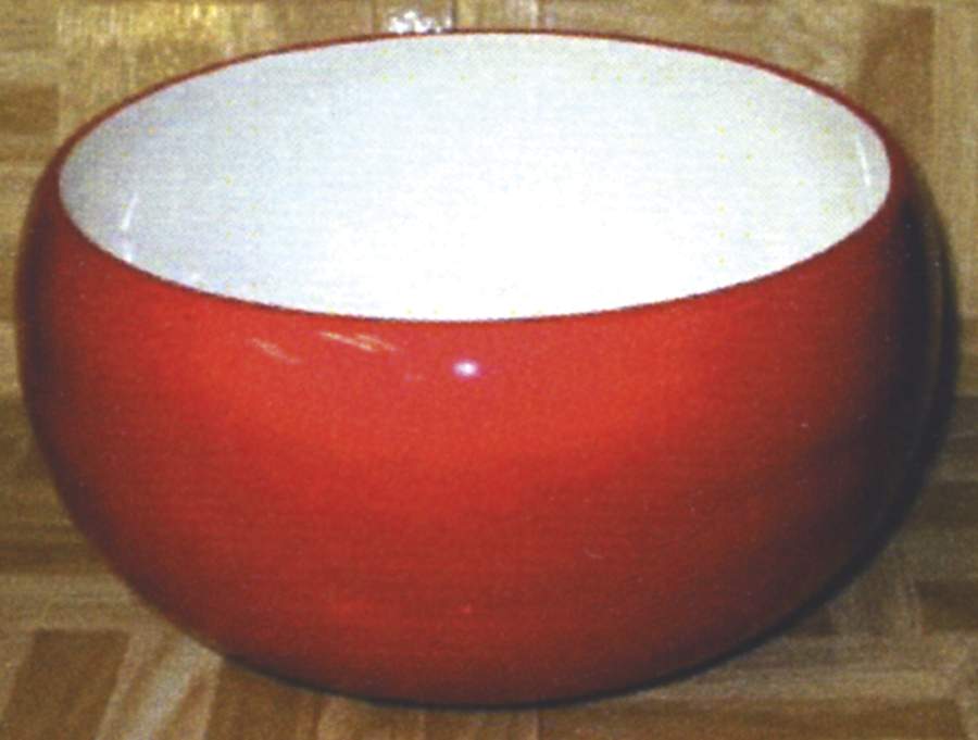 Serengeti Red 13" Large Salad Serving Bowl by American Atelier-1