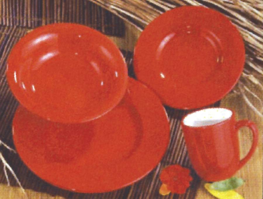 Serengeti Red Dinner Plate by American Atelier-1