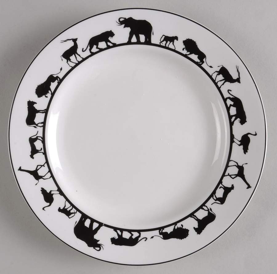 Serengeti Black and White Salad Plate by American Atelier-1