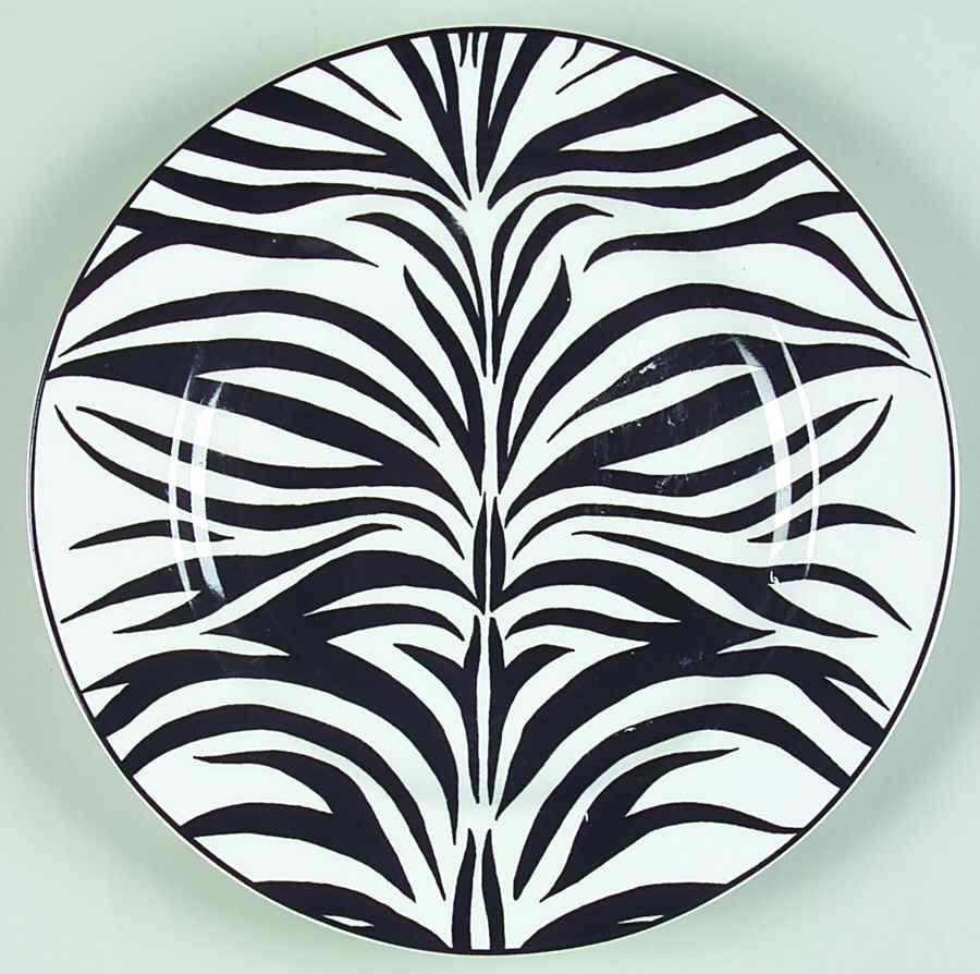 Serengeti Black and White Salad Plate by American Atelier-1