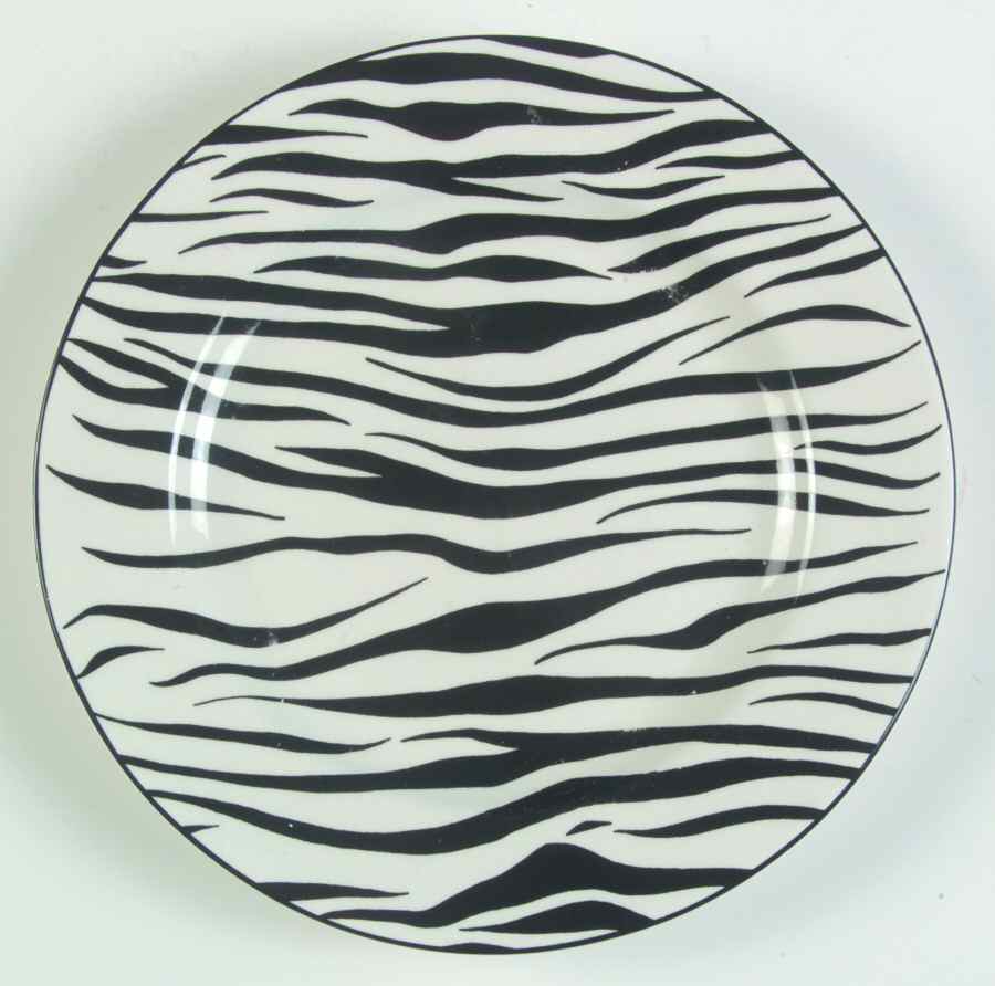 Serengeti Black and White Salad Plate by American Atelier-1