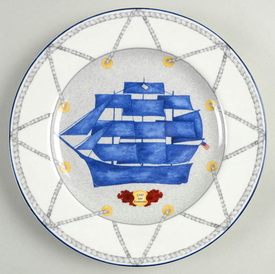 Tall Ships Salad Plate by American Atelier-1