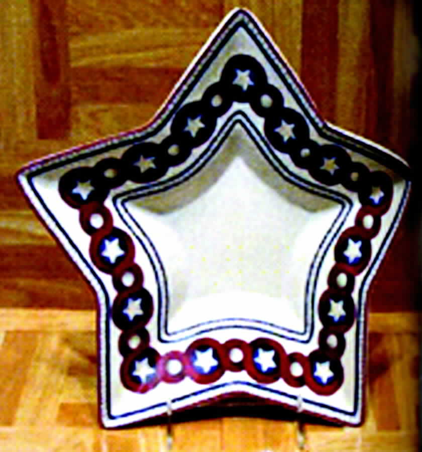 Tall Ships Star Shaped Dish by American Atelier-1