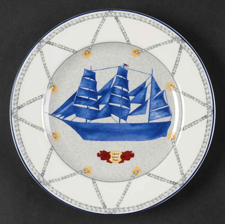Tall Ships Salad Plate by American Atelier-1