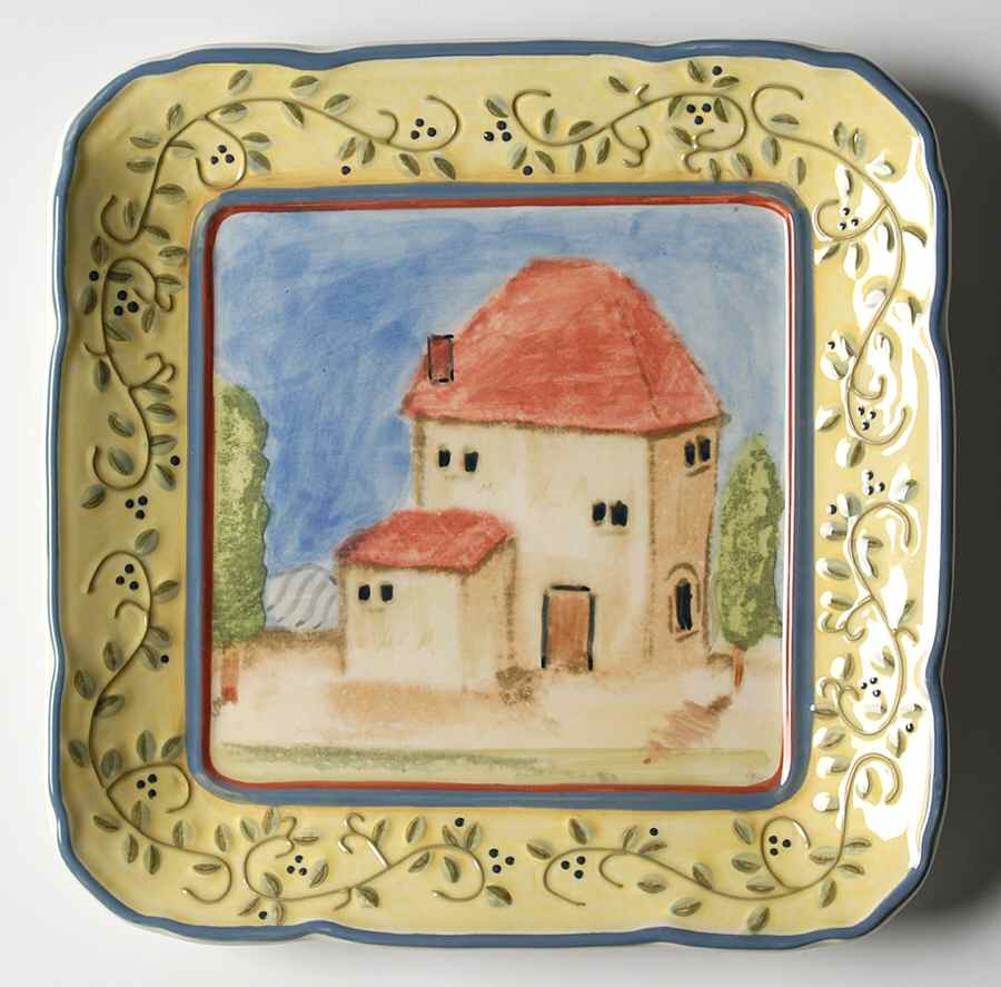 Tuscany Village Square Salad Plate by American Atelier-1