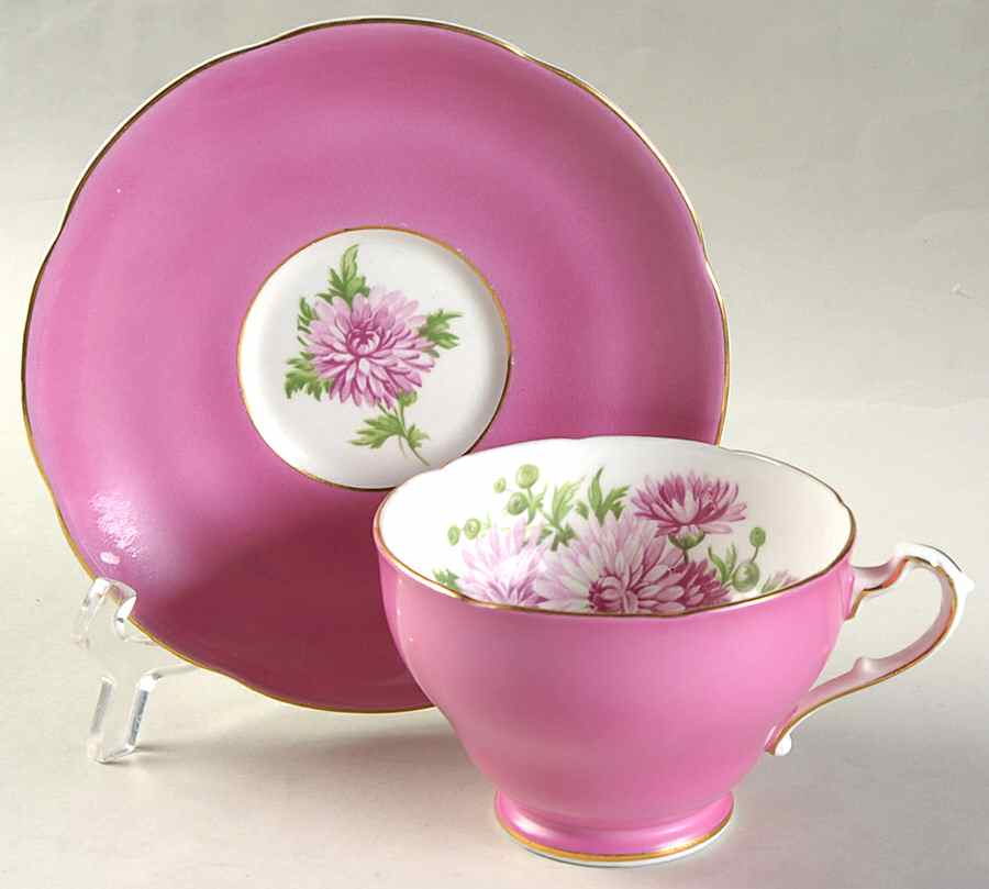 H434 Footed Cup & Saucer Set by Adderley-1