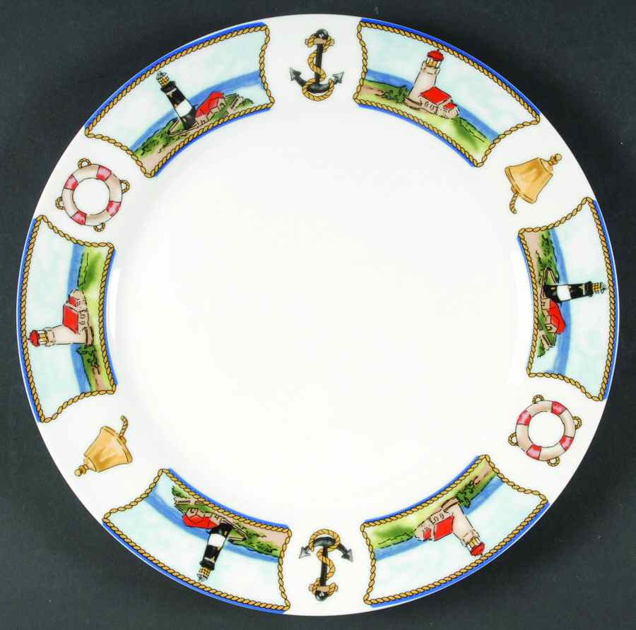 Anchor's Away Dinner Plate by American Atelier-1