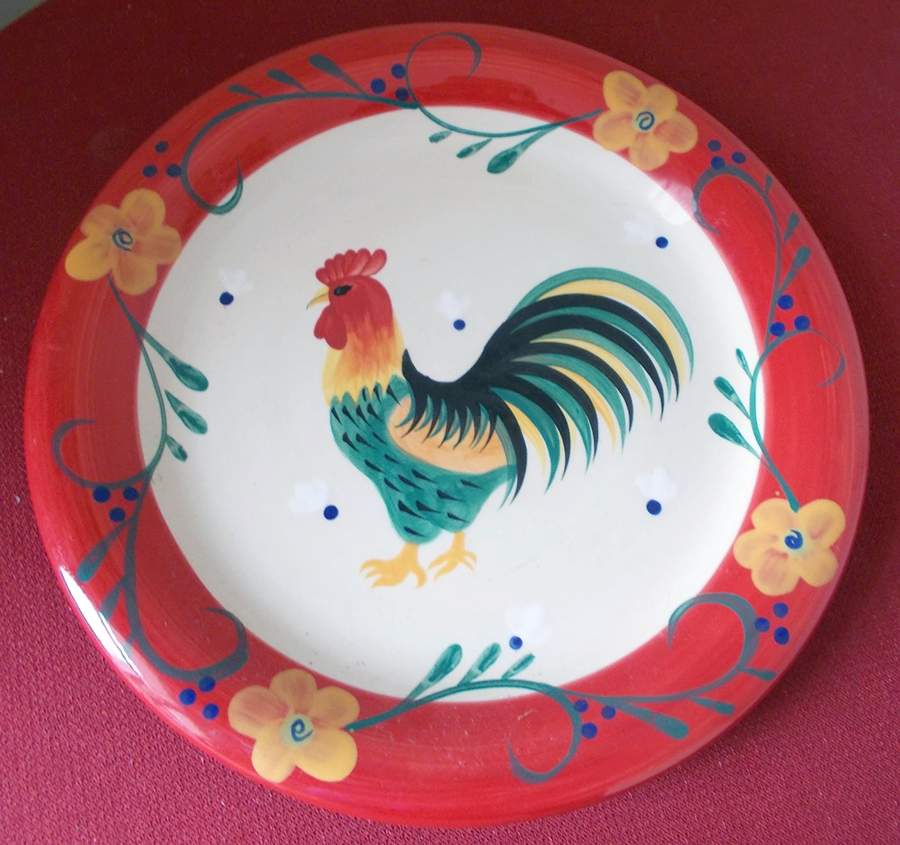 Ameraucana Red Dinner Plate by 222 Fifth (PTS)-1