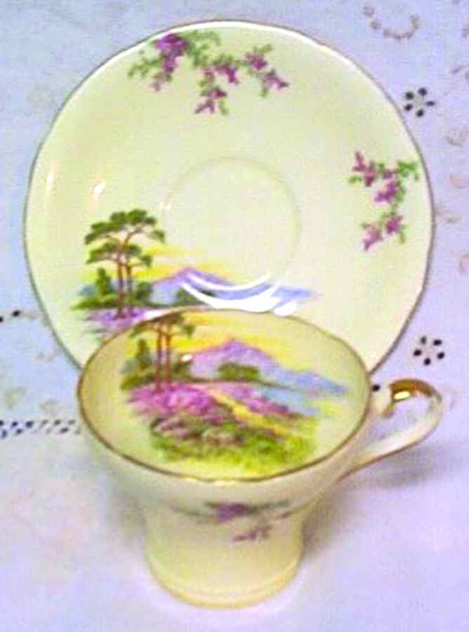 B5179 Flat Cup & Saucer Set by John  Aynsley & Sons-1