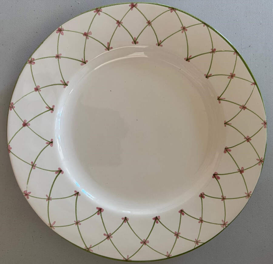 Ribbons N Bows Large Rim Soup Bowl by Alabaster Ceramics-1