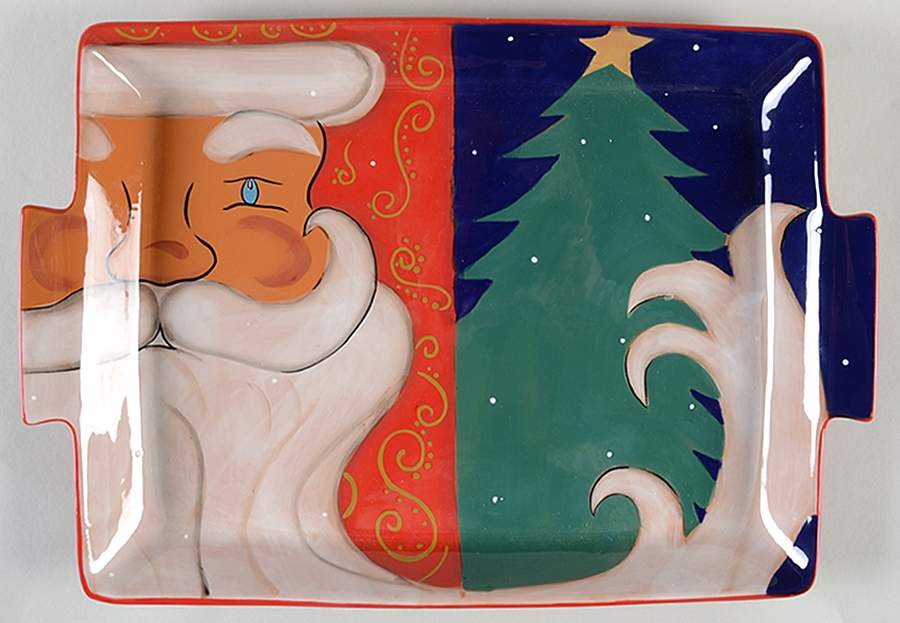 St. Nicholas 17" Rectangular Handled Tray by Artimino-1