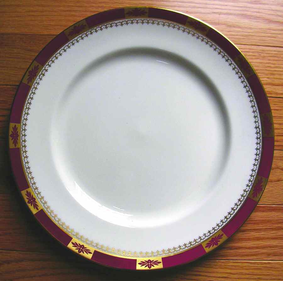 128 (Red, Smooth) Dinner Plate by John  Aynsley & Sons-1